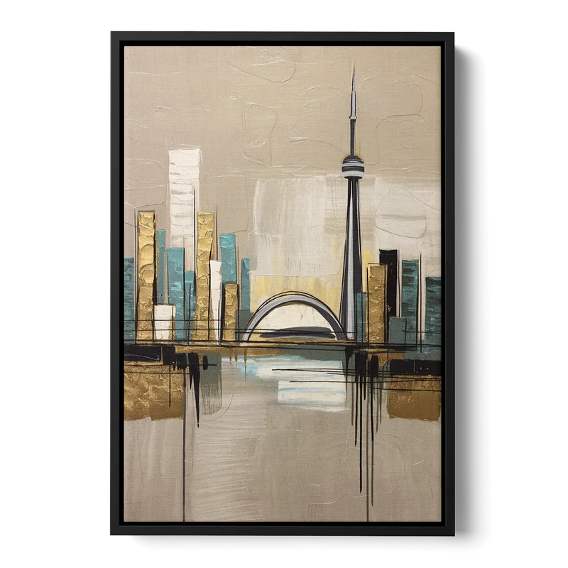 Ontario Urban Charm Front - Black Canvas Wall Art