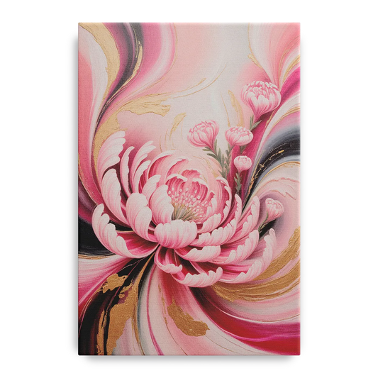 Opulent Garden Radiance Pink Abstract - Canvas Wall Art