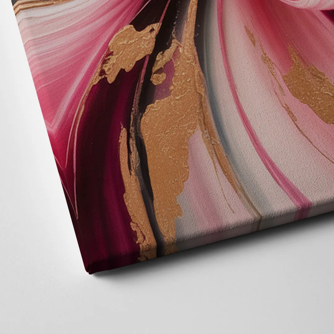 Opulent Garden Radiance Pink Abstract Canvas Close Up