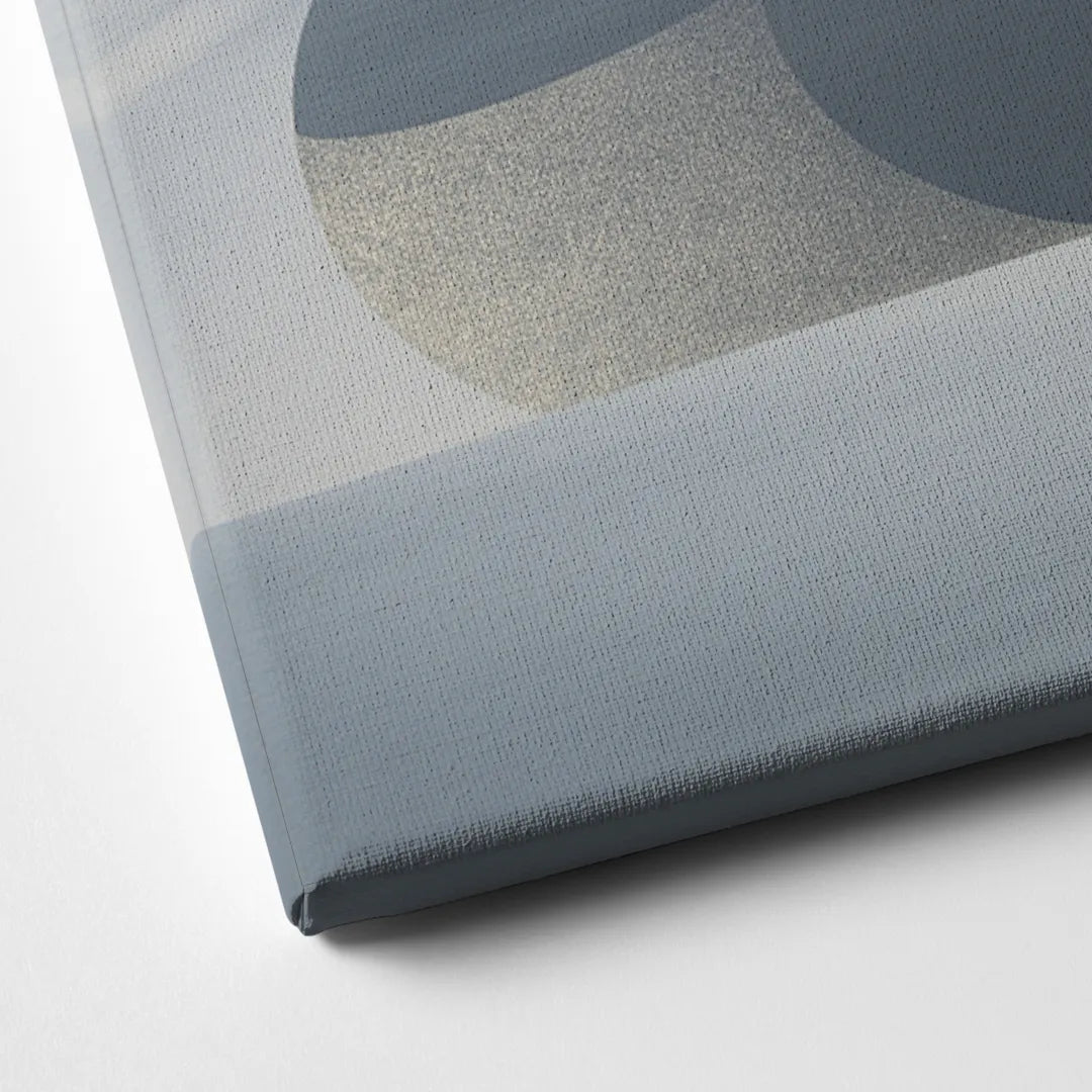 Opulent Geometry Grey and Silver Abstract Canvas Close Up