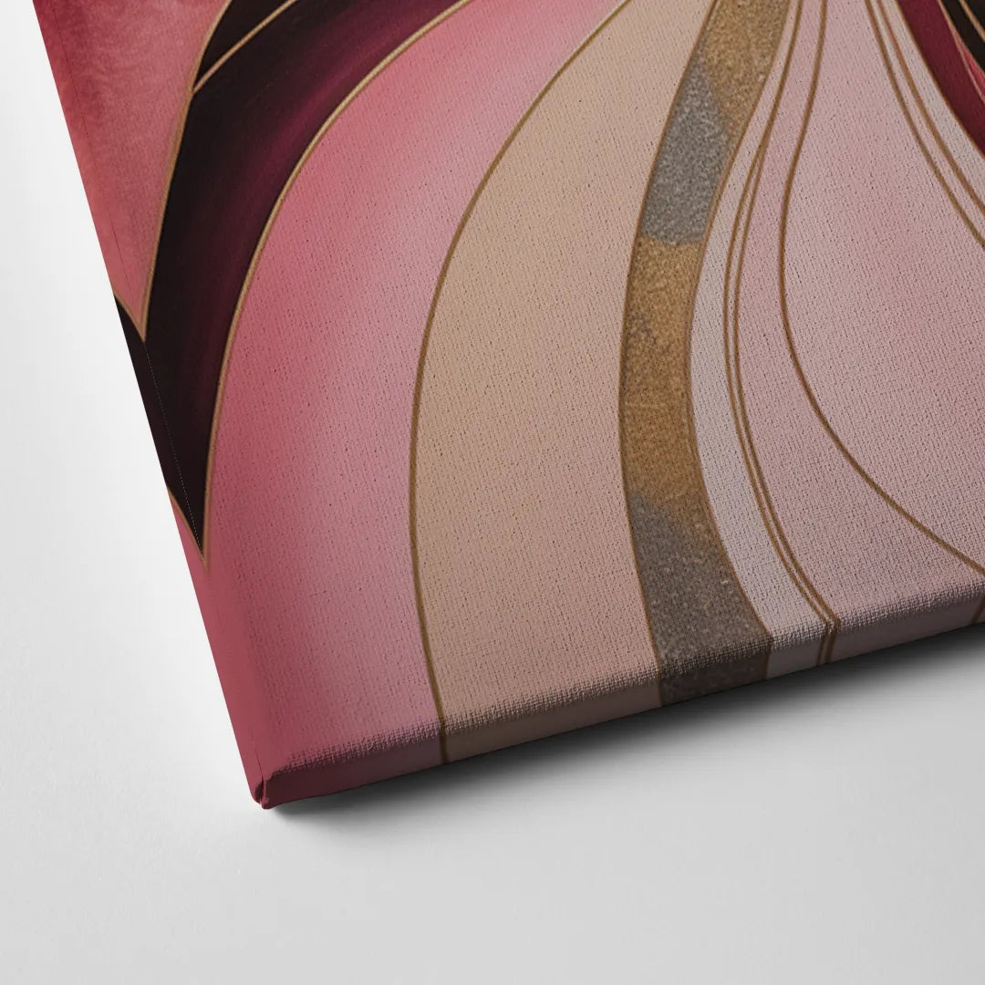 Opulent Serenity Pink Abstract Canvas Close Up