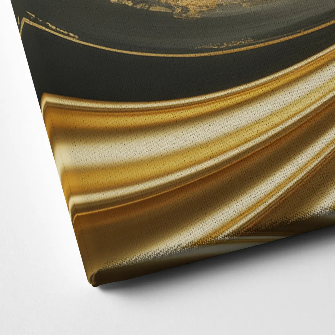 Opulent Streams Gold Abstract Canvas Close Up