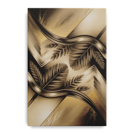 Organic Geometric Brown Abstract - Canvas Wall Art