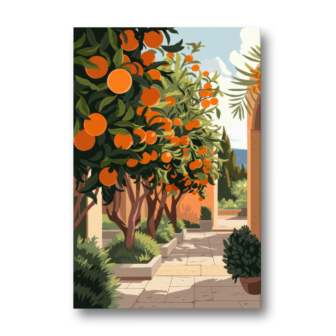 Orlando Citrus Grove Design - Canvas Wall Art - Front