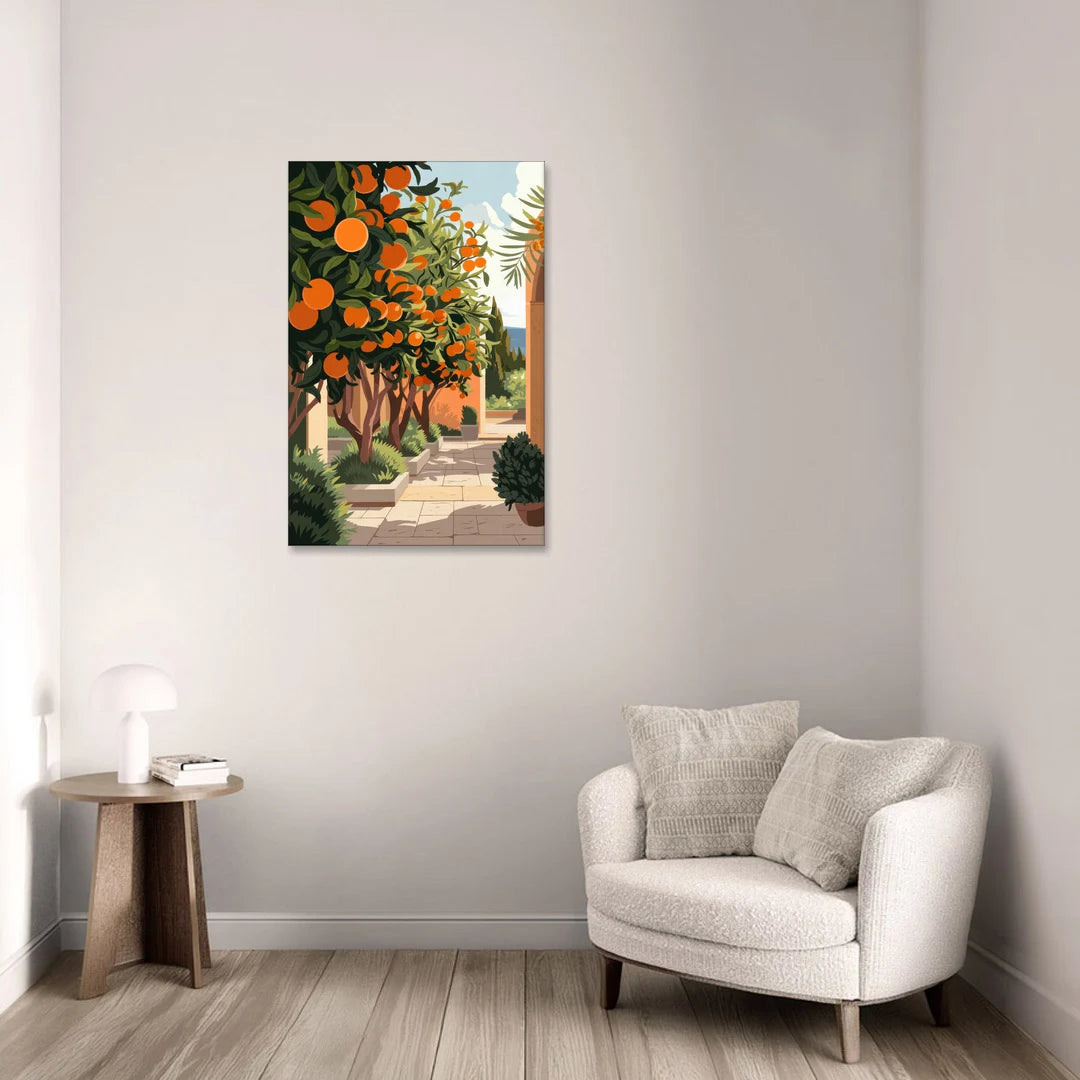 Orlando Citrus Grove Design - Canvas Wall Art - Sofa - 24x36