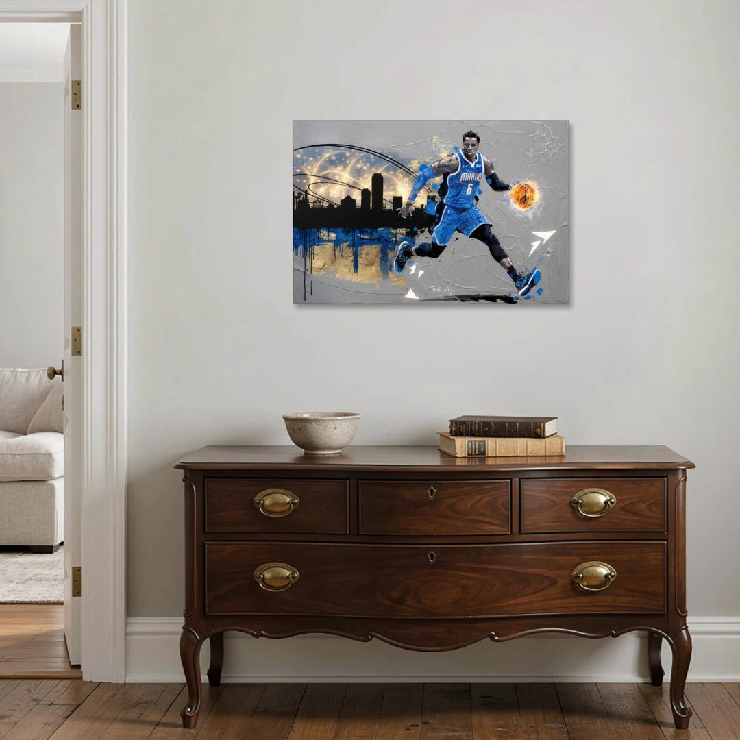 Orlando Magic Basketball Theme - Canvas Wall Art - Coffee Table - 36x24