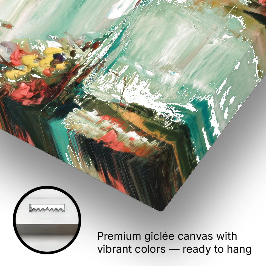 Orlando Tropical Landscape - Canvas Wall Art - Gallery Wrap Corner