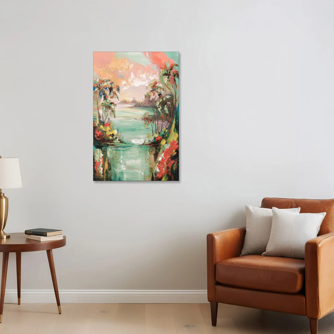 Orlando Tropical Landscape - Canvas Wall Art - Sofa - 24x36