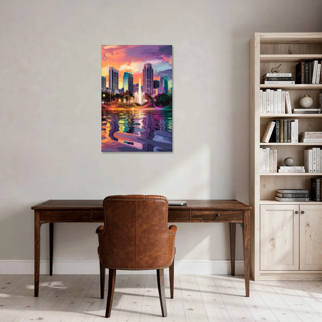 Orlando Vibrant Street Art - Canvas Wall Art - Office - 24x36