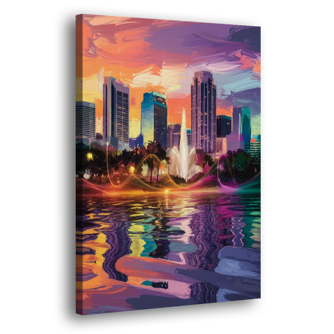 Orlando Vibrant Street Art - Canvas Wall Art
