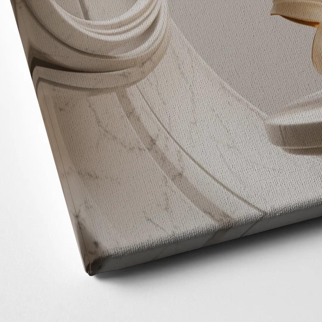 Ornate Chalice in White and Gold Canvas Close Up