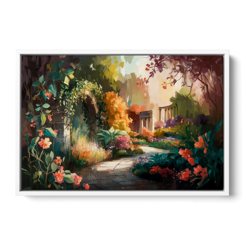 Oxford Botanical Gardens Front - White Canvas Wall Art