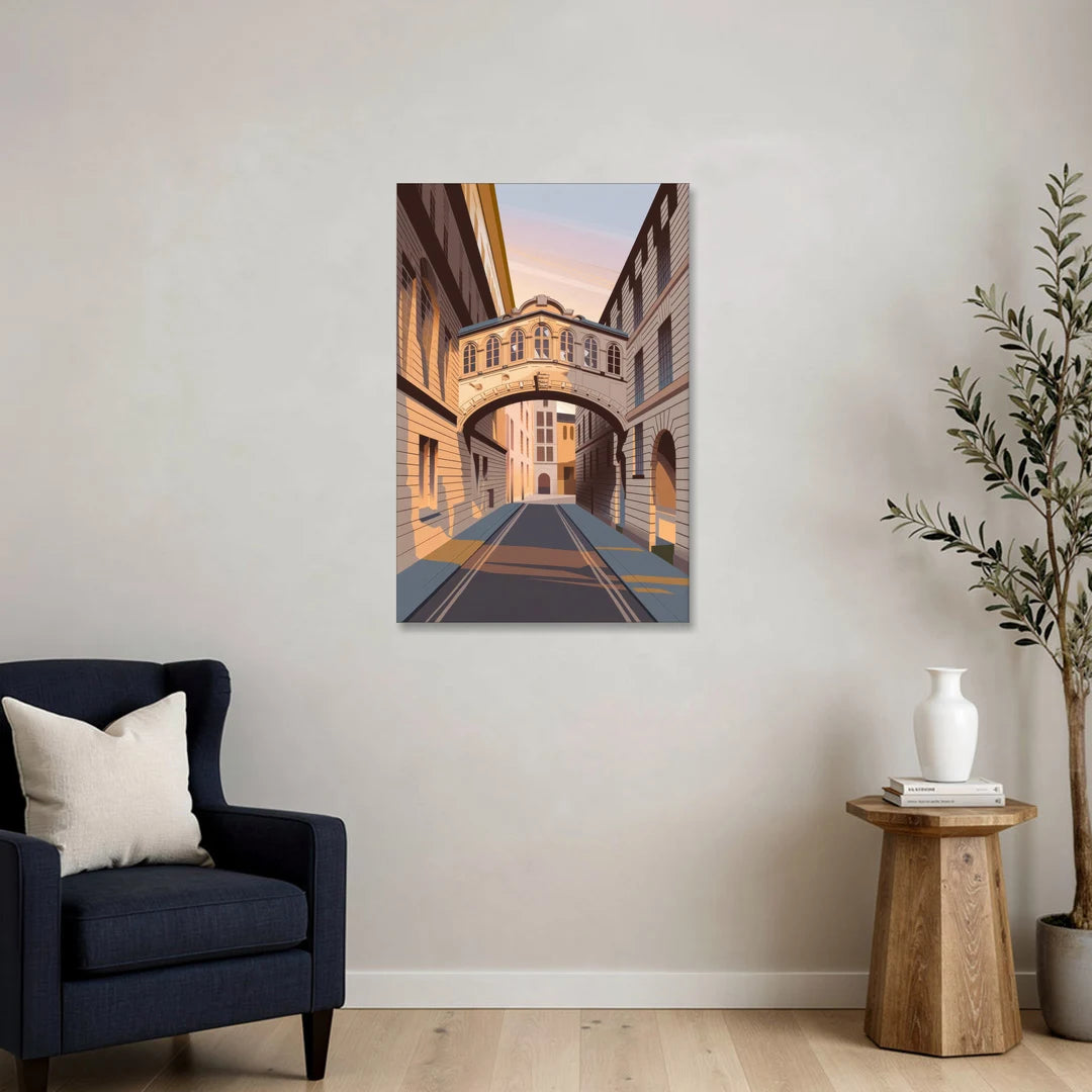 Oxford Bridge of Sighs - Canvas Wall Art - Sofa - 24x36