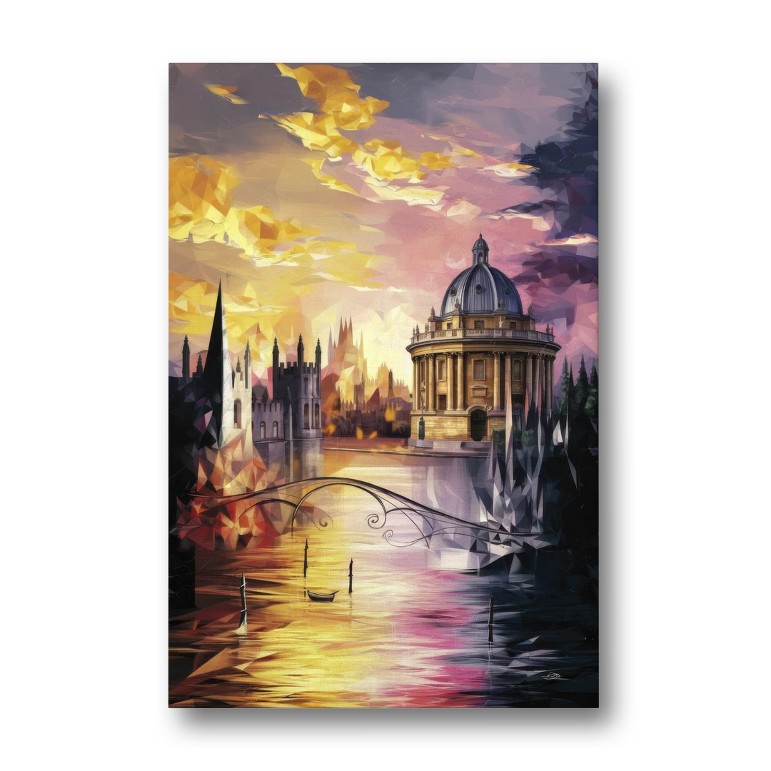 Oxford Cityscape Sunset - Canvas Wall Art - Front