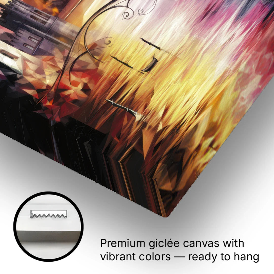 Oxford Cityscape Sunset - Canvas Wall Art - Gallery Wrap Corner