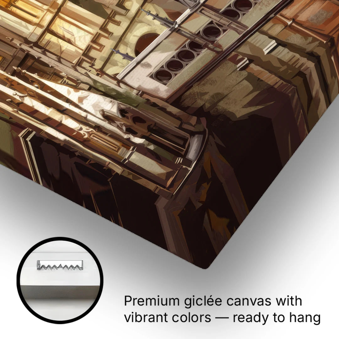 Oxford College Architecture - Canvas Wall Art - Gallery Wrap Corner