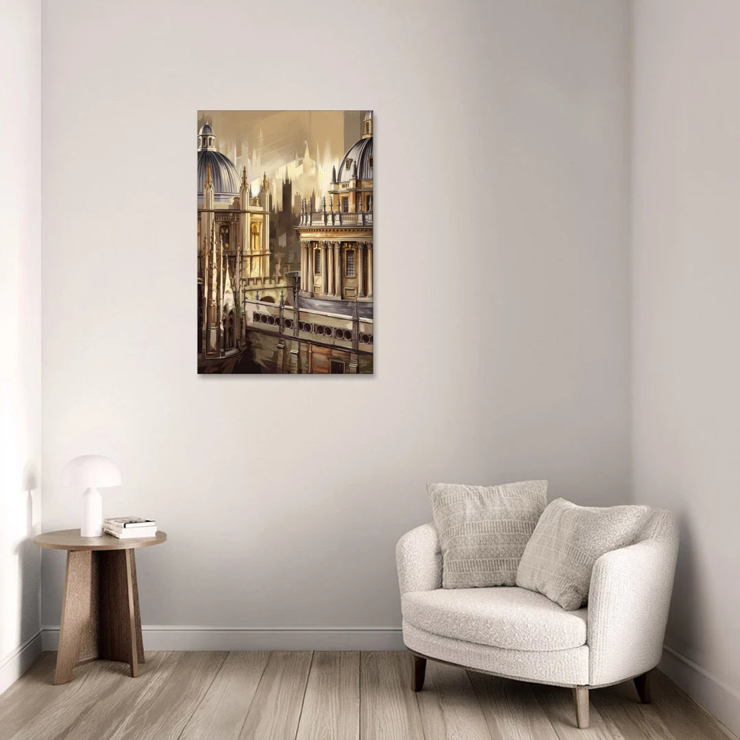Oxford College Architecture - Canvas Wall Art - Sofa - 24x36