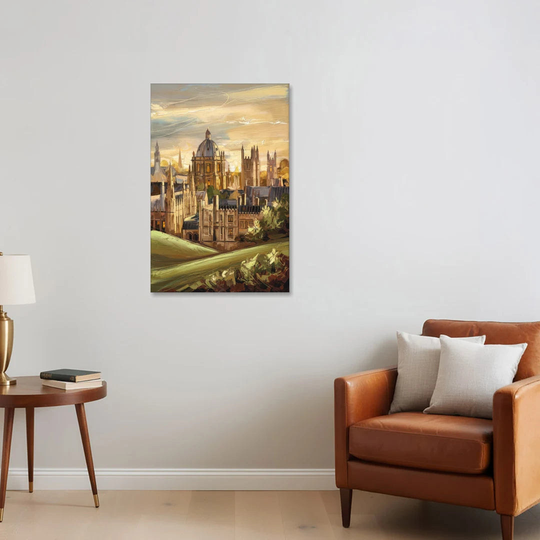 Oxford Dreaming Spires - Canvas Wall Art - Sofa - 24x36