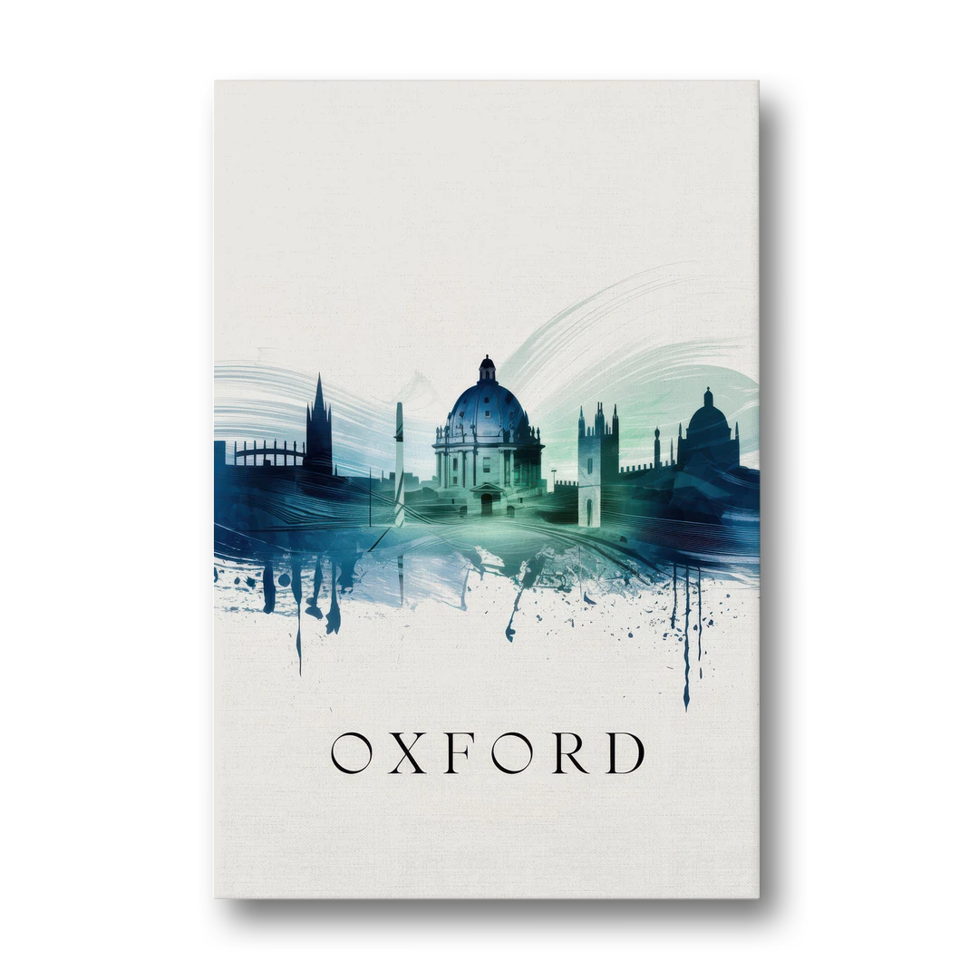 Oxford Skyline Panorama - Canvas Wall Art - Front