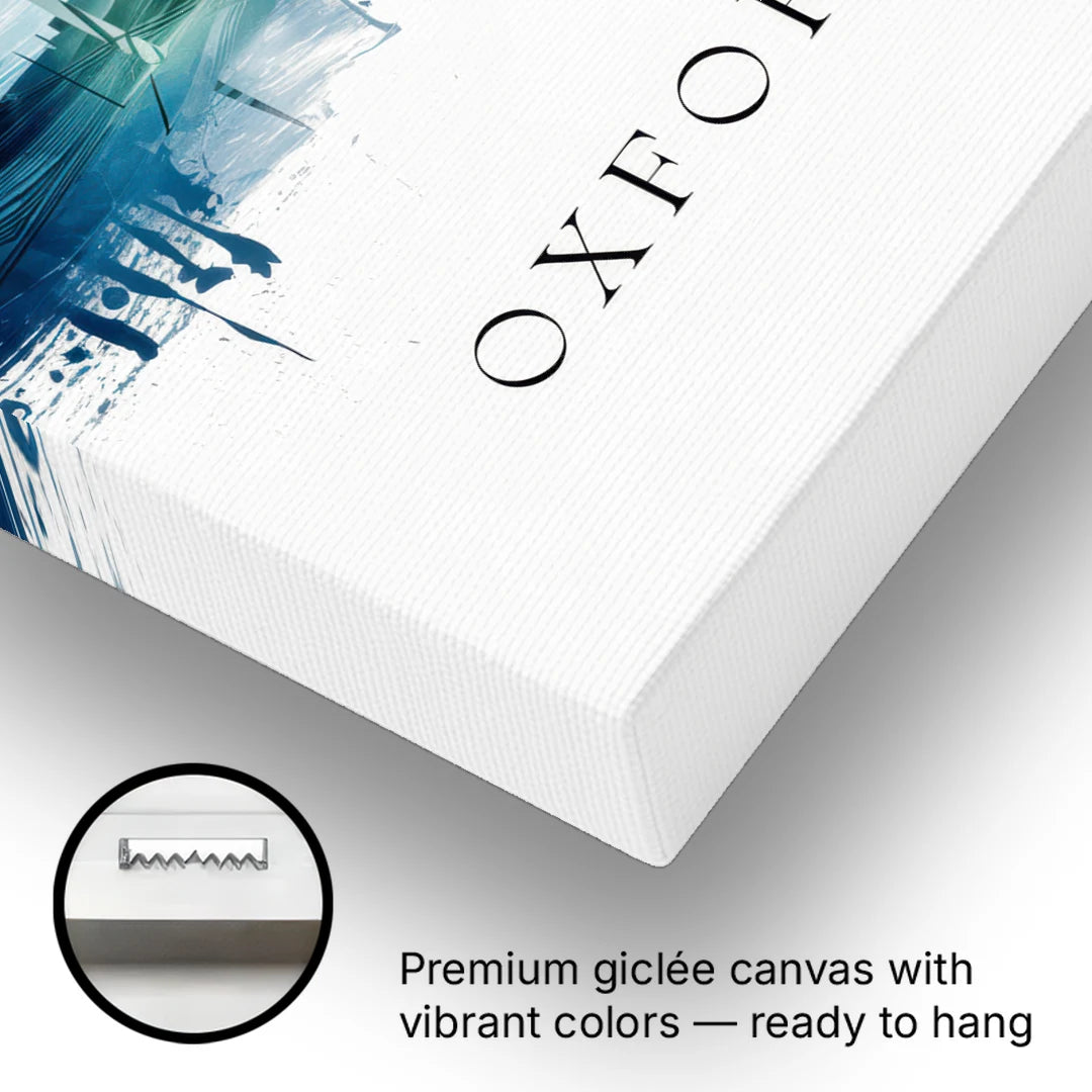 Oxford Skyline Panorama - Canvas Wall Art - Gallery Wrap Corner