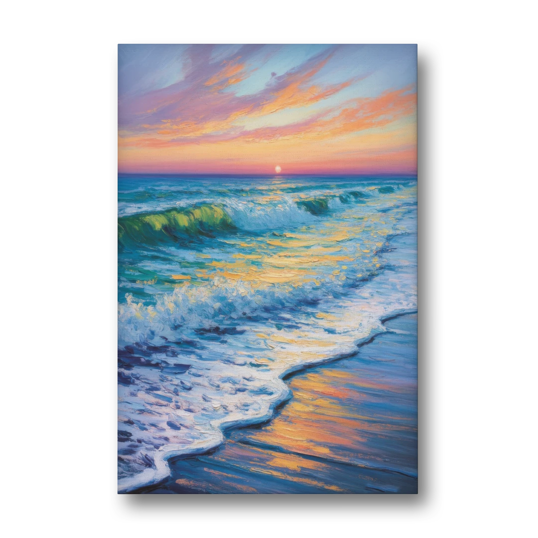Pacific Shores Sunset - Canvas Wall Art - Front