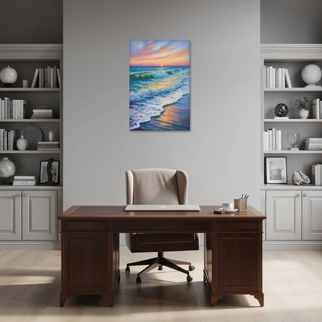 Pacific Shores Sunset - Canvas Wall Art - Office - 24x36