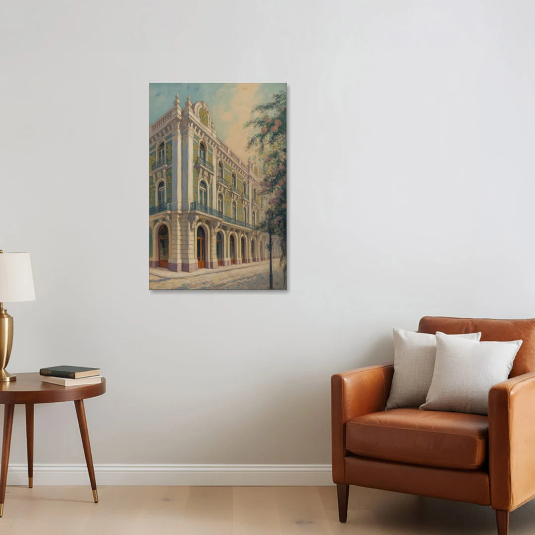 Palácio da Bolsa Elegance - Canvas Wall Art - Sofa - 24x36