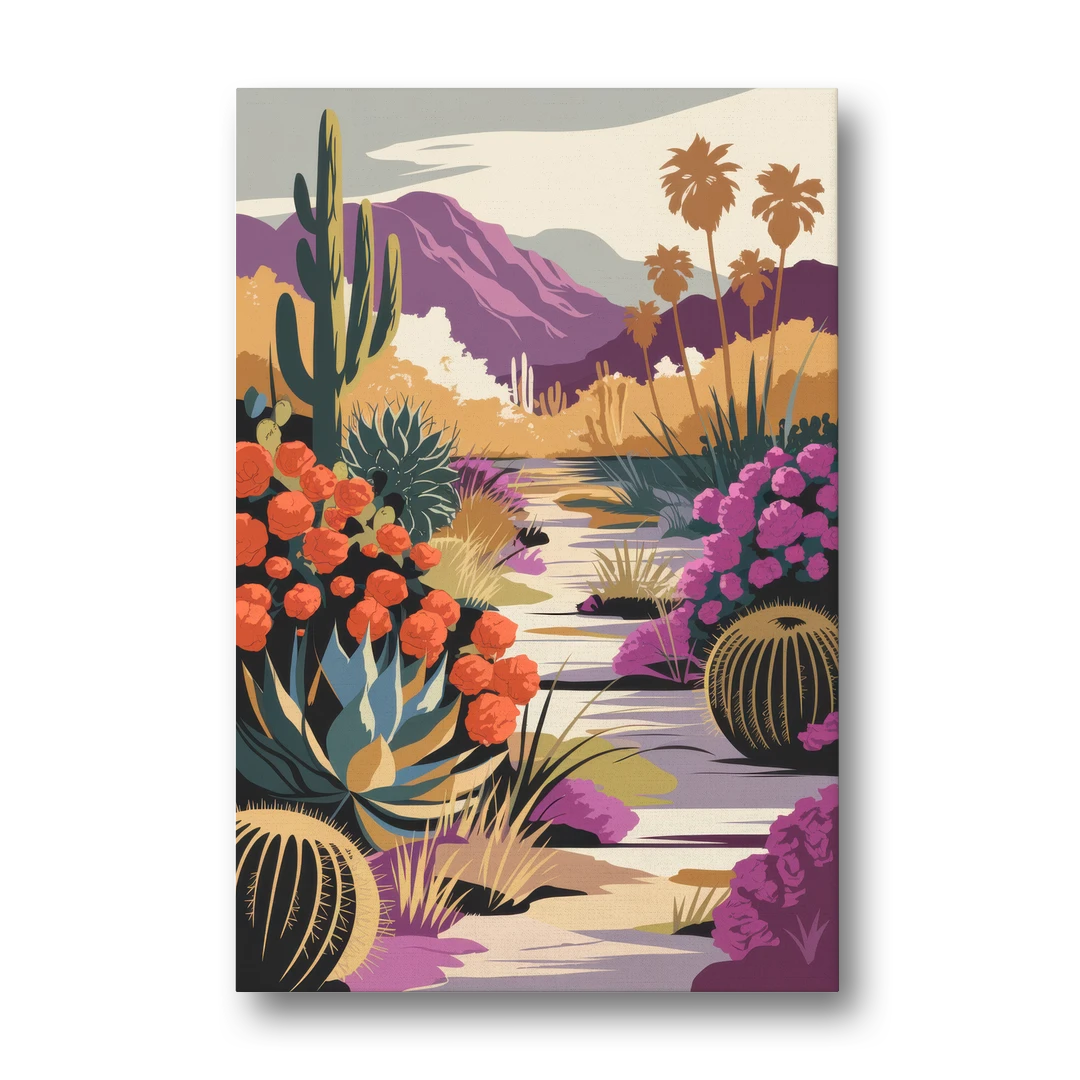 Palm Springs Desert Bloom - Canvas Wall Art - Front