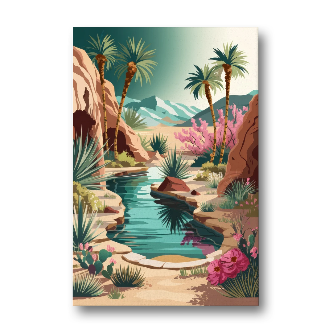 Palm Springs Desert Oasis - Canvas Wall Art - Front