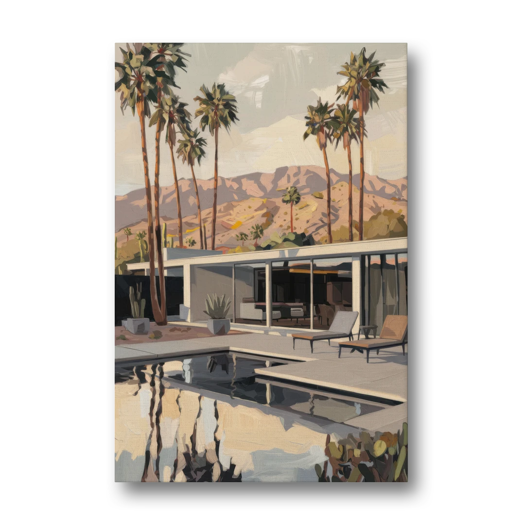 Palm Springs Mid Century Vibes - Canvas Wall Art - Front