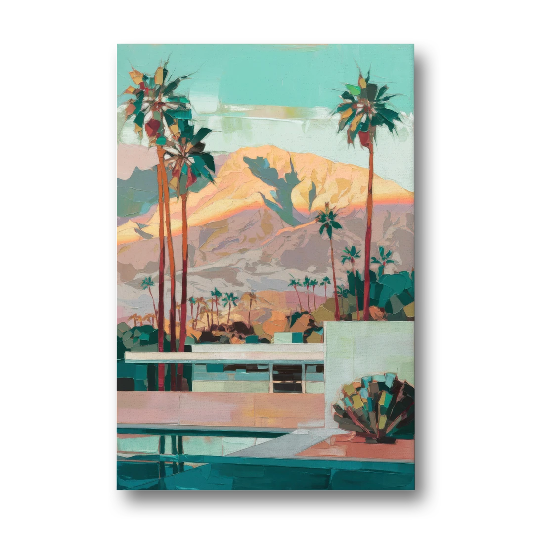 Palm Springs Mountain View - Canvas Wall Art - Front