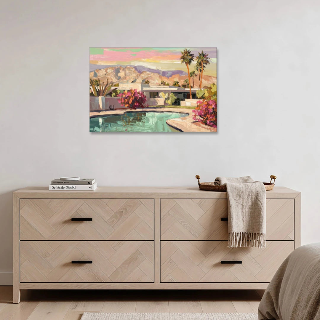 Palm Springs Sunlit Landscape - Canvas Wall Art - Coffee Table - 36x24