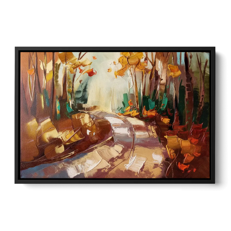 Park City Forest Trails Front - Black Canvas Wall Art