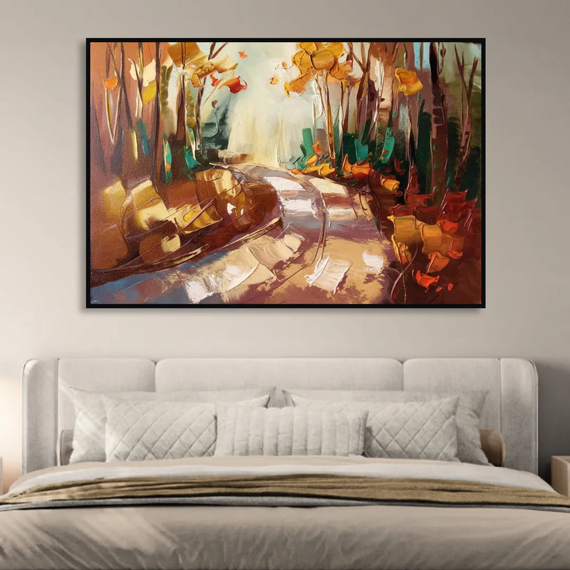 Park City Forest Trails Living Room - Black Canvas Wall Art
