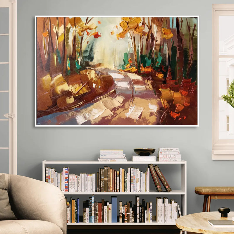 Park City Forest Trails Sitting Room - White Canvas Wall Art