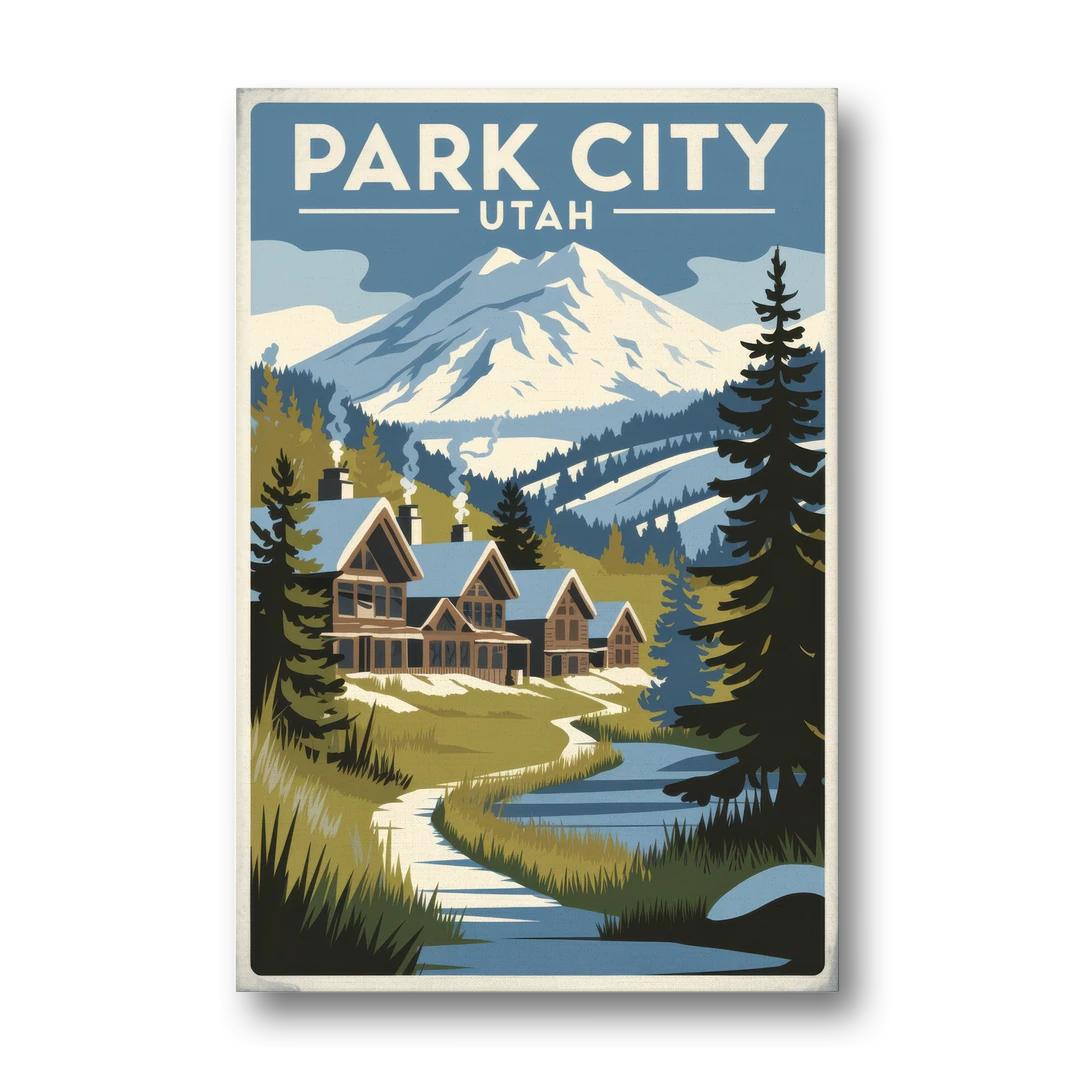 Park City Outdoor Adventure - Canvas Wall Art - Front