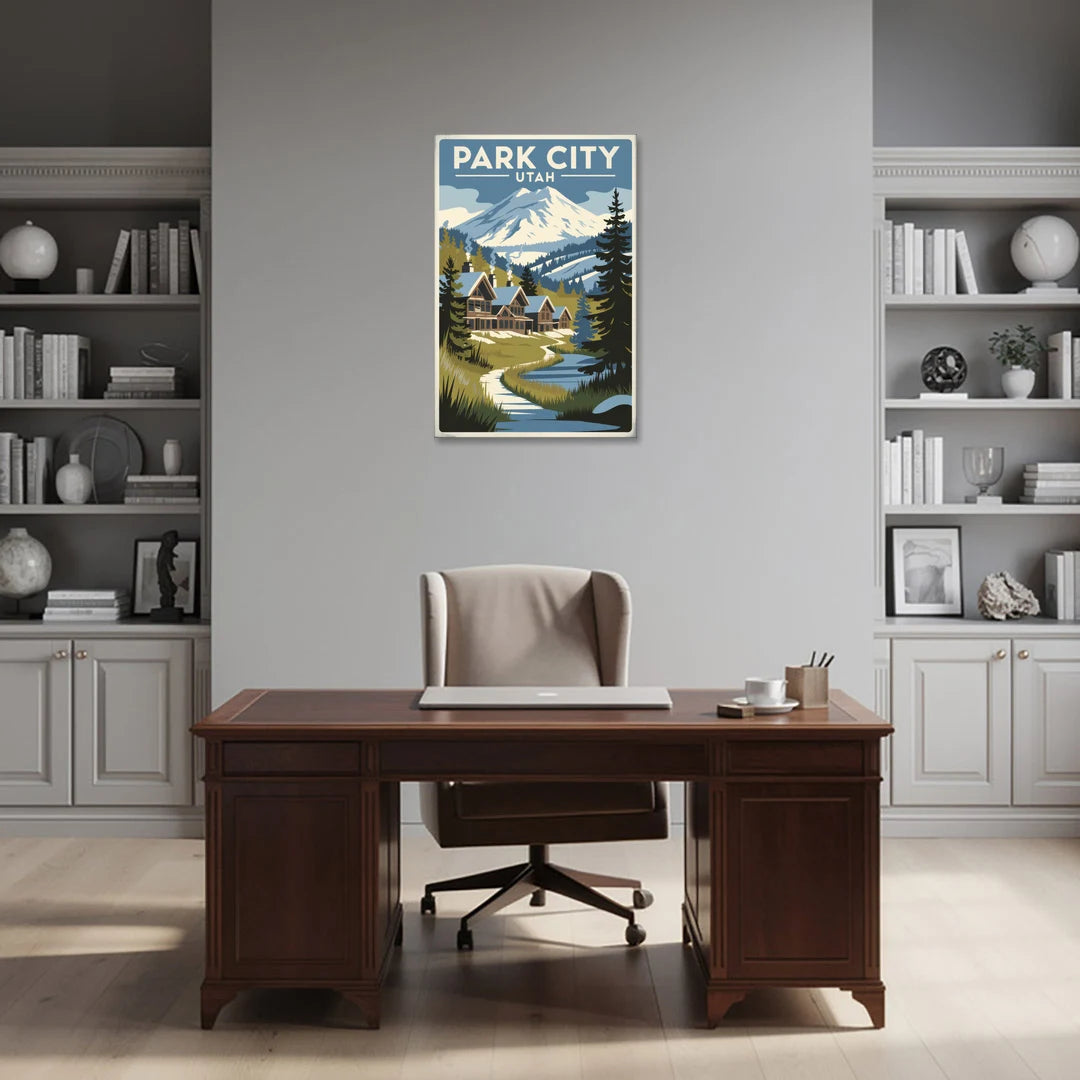 Park City Outdoor Adventure - Canvas Wall Art - Office - 24x36