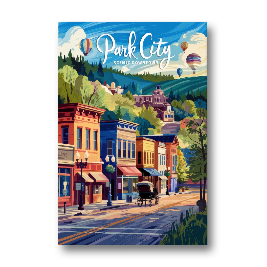 Park City Scenic Downtown - Canvas Wall Art - Front