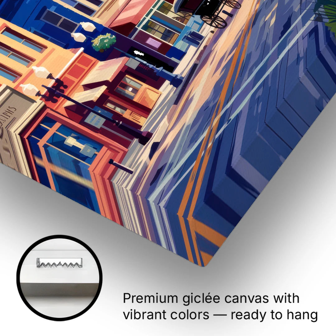 Park City Scenic Downtown - Canvas Wall Art - Gallery Wrap Corner