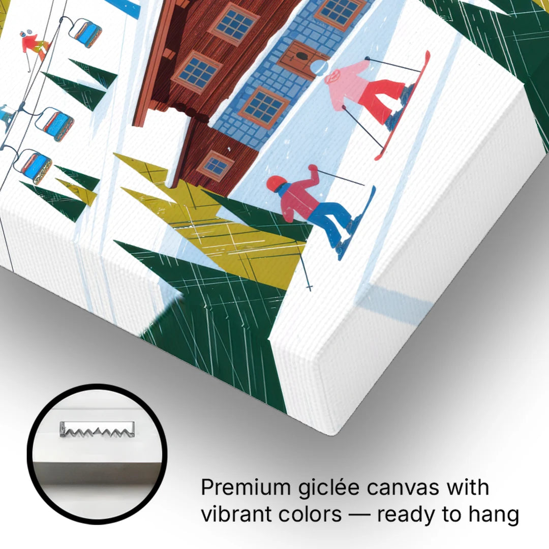 Park City Ski Slopes - Canvas Wall Art - Gallery Wrap Corner