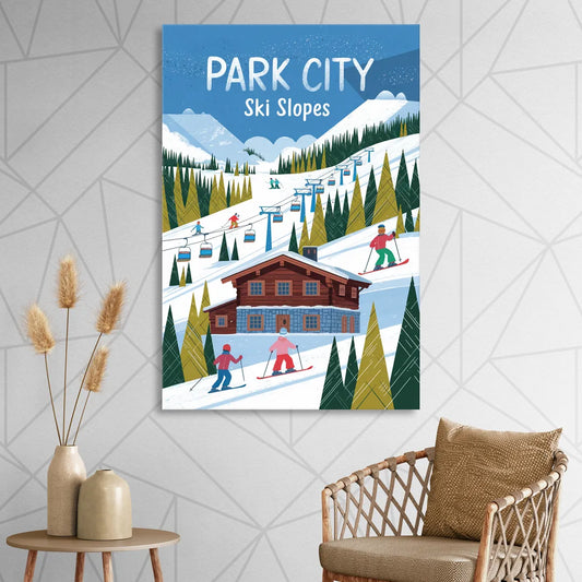 Park City Ski Slopes Living Room - Canvas Wall Art