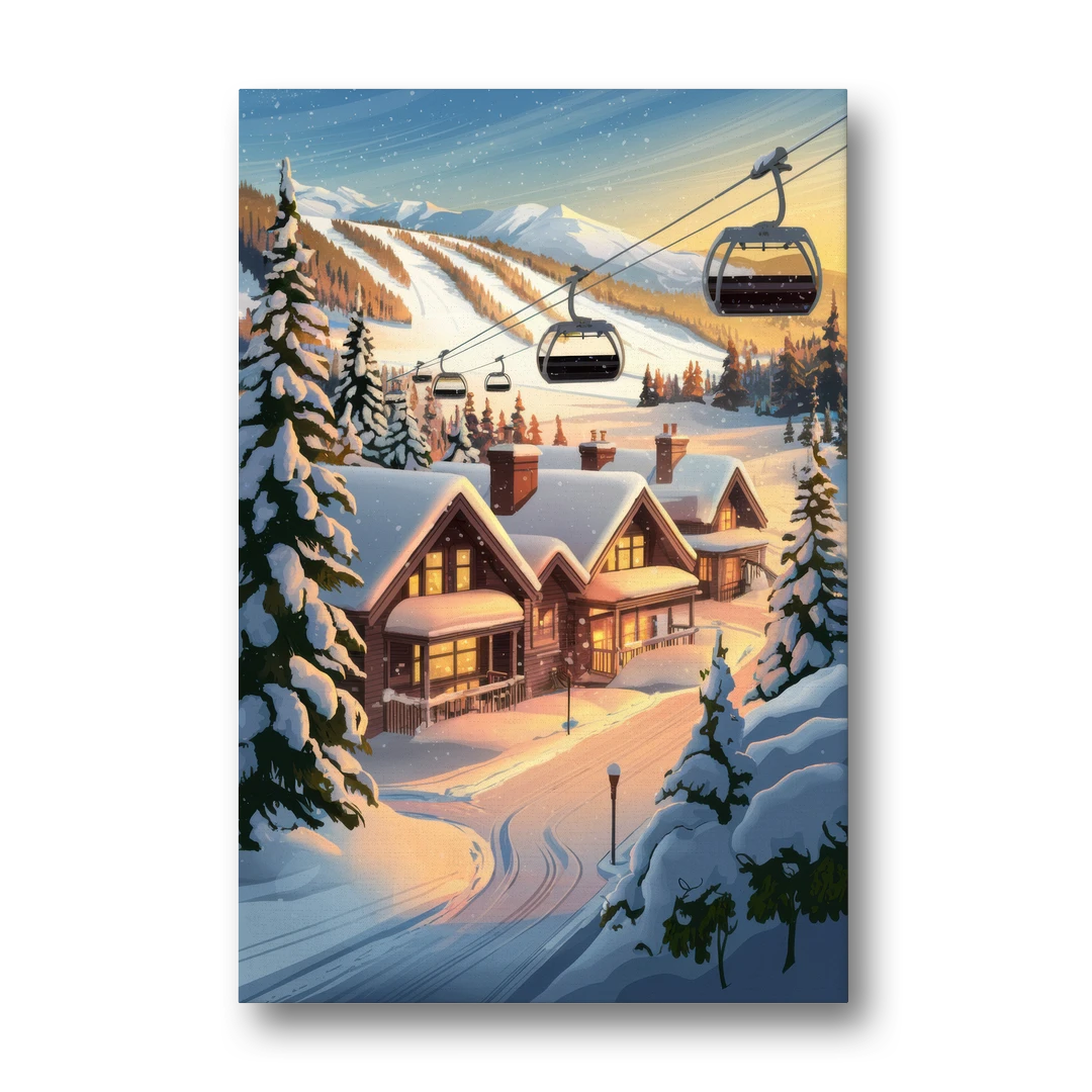 Park City Snowy Landscape - Canvas Wall Art - Front