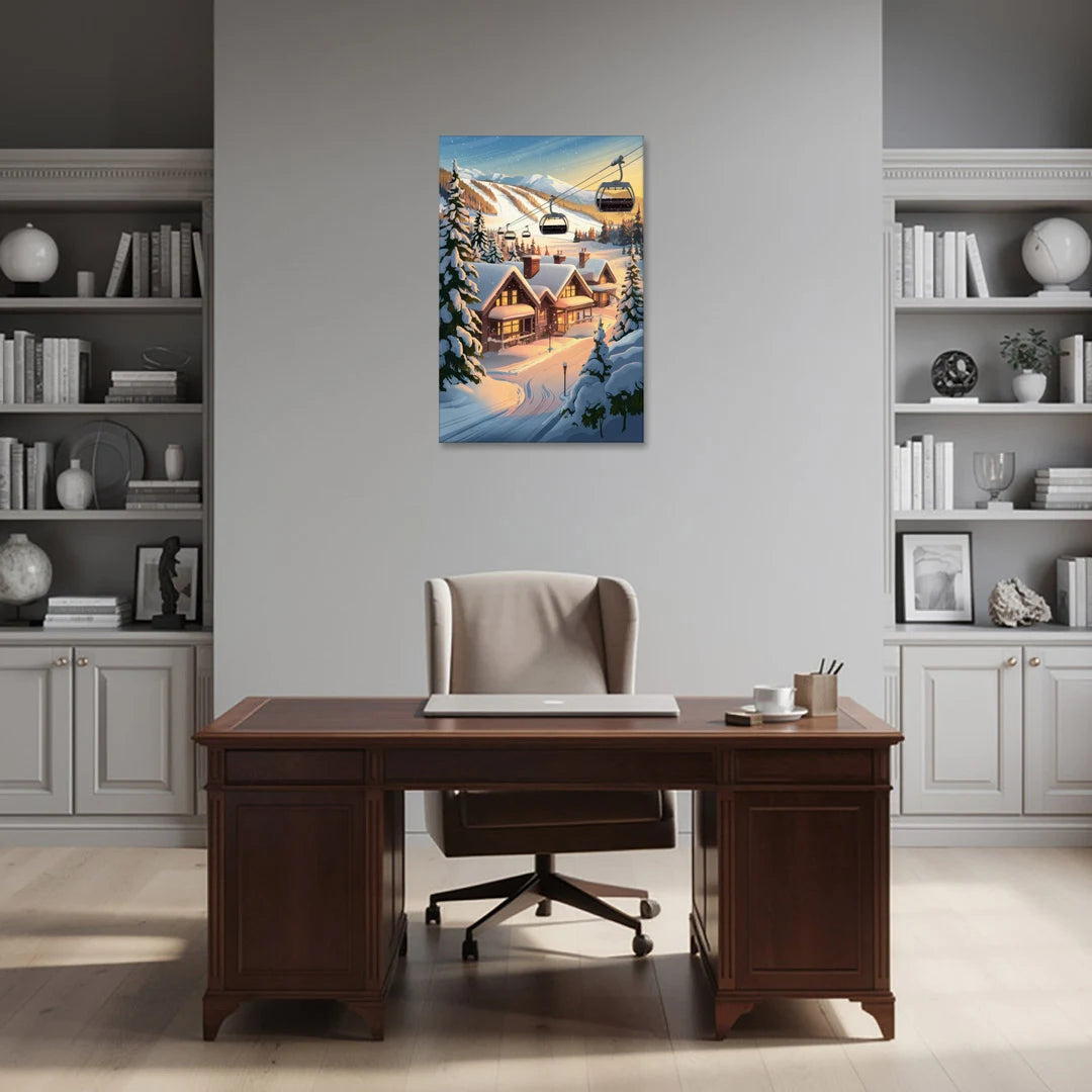 Park City Snowy Landscape - Canvas Wall Art - Office - 24x36