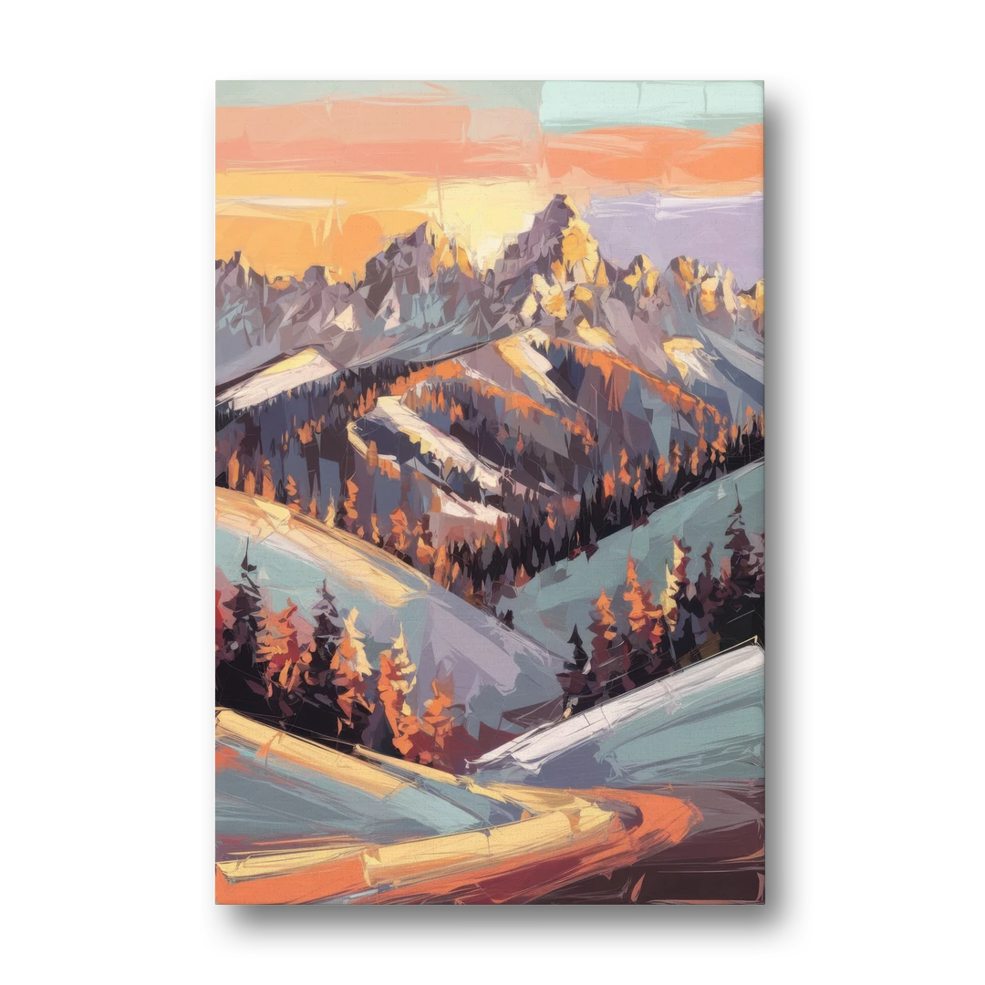 Park City Sunrise Panorama - Canvas Wall Art - Front