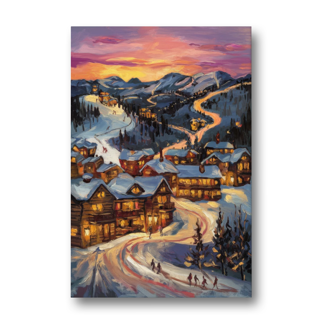 Park City Sunset Glow - Canvas Wall Art - Front