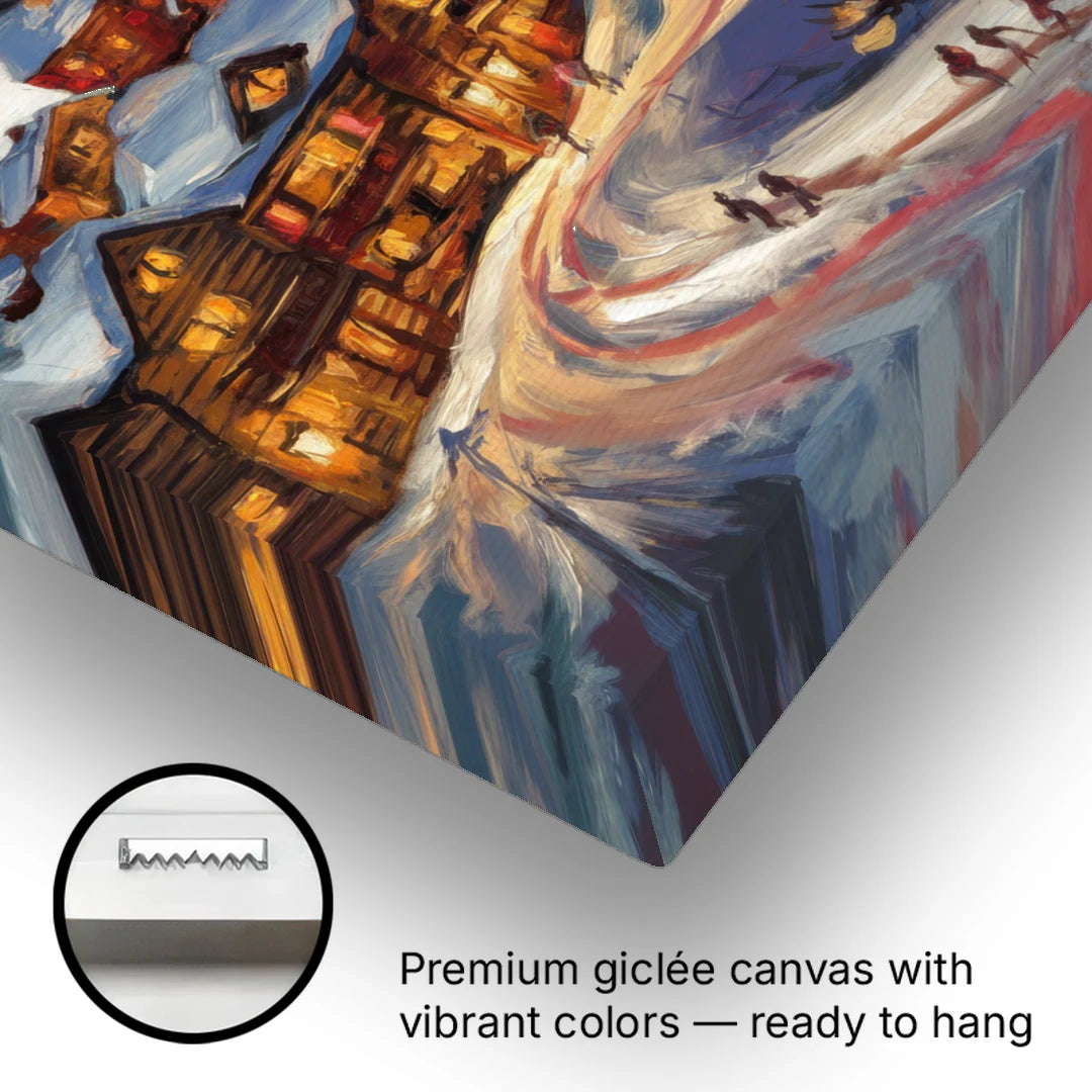 Park City Sunset Glow - Canvas Wall Art - Gallery Wrap Corner