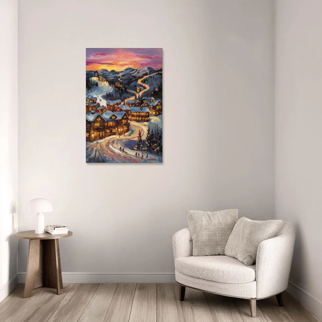 Park City Sunset Glow - Canvas Wall Art - Sofa - 24x36