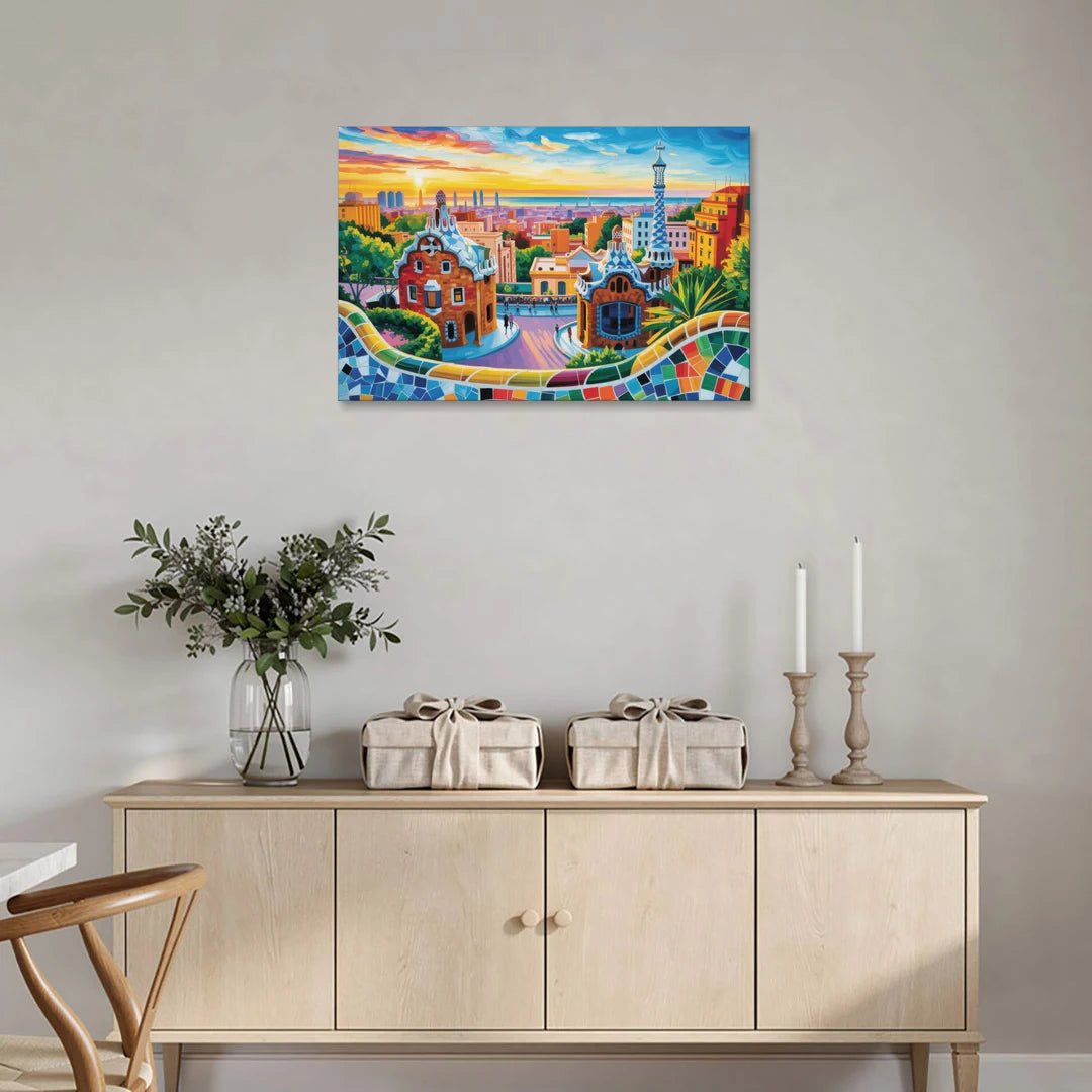 Park Guell Dreams - Canvas Wall Art - Coffee Table - 36x24
