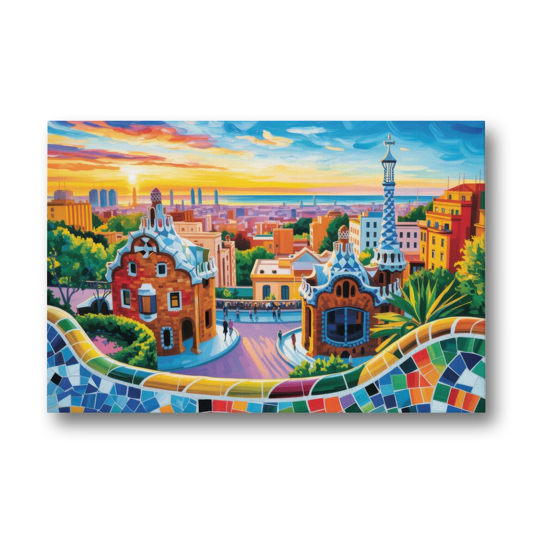 Park Guell Dreams - Canvas Wall Art - Front