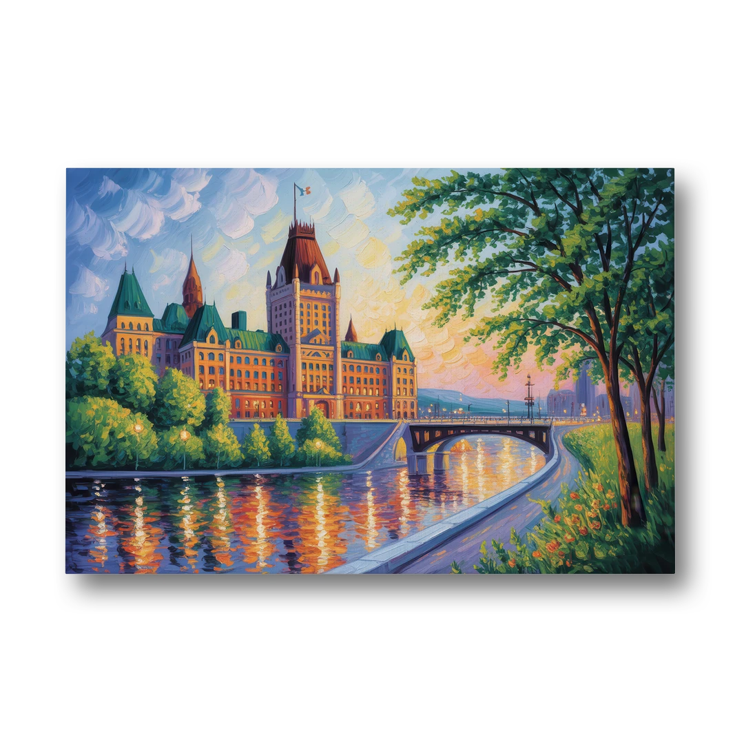 Parliament Building Quebec - Canvas Wall Art - Front